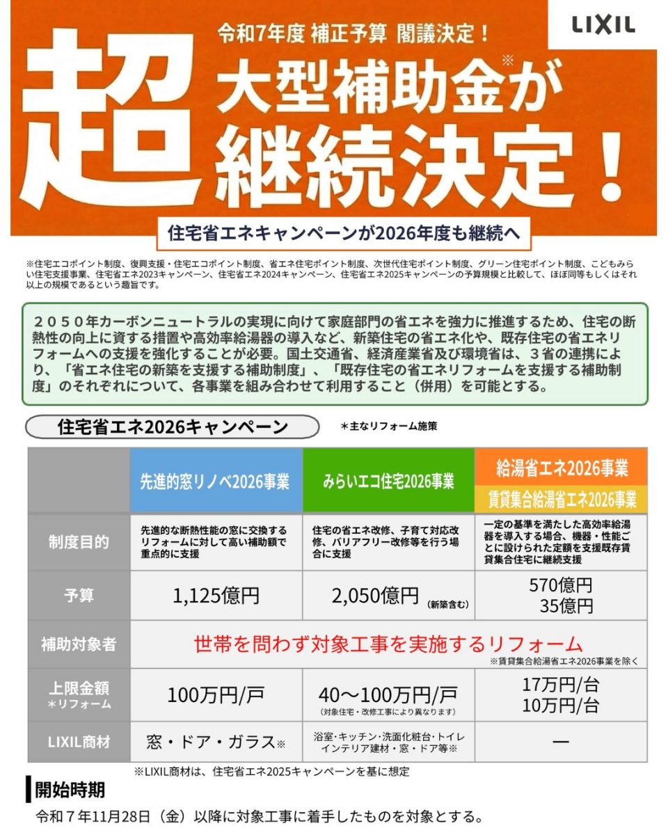 超大型補助金】住宅省エネキャンペーン2026年度も継続決定！ | 豊田市